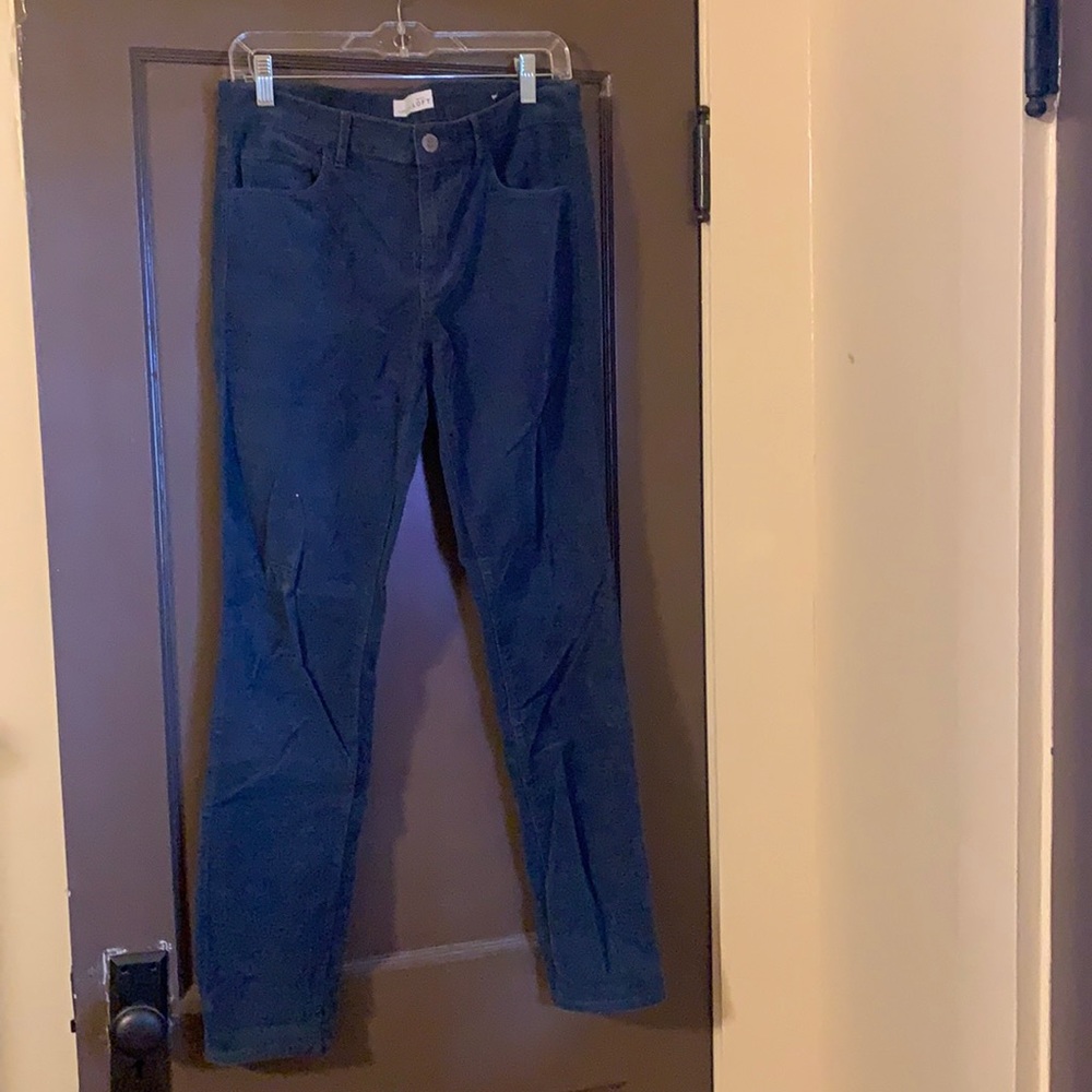 LOFT modern skinny blue cords